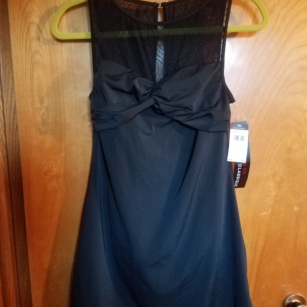 Janzten black swim dress size 8 swimsuit